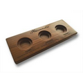 Solid Walnut Flight Tray with 3 Two-Tiered Routs